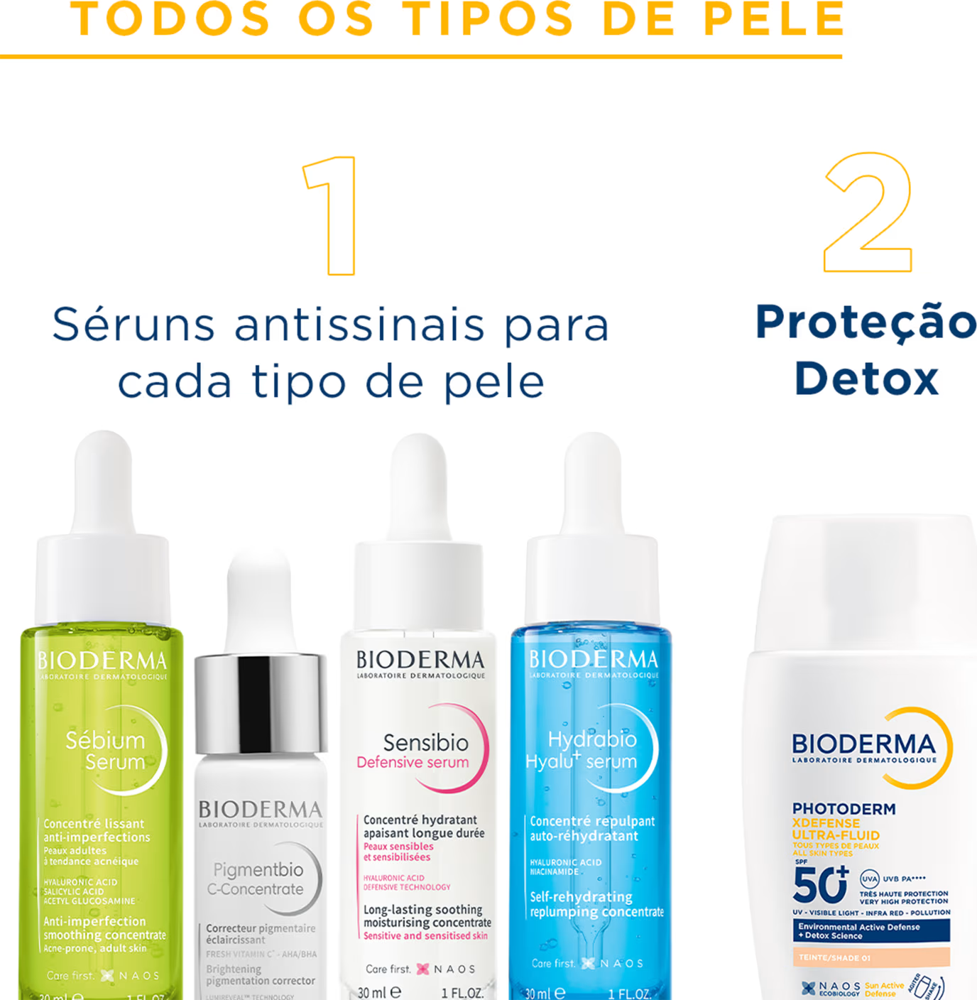 Protetor Solar Facial Bioderma Photoderm XDefense SPF 50+ Com Cor 1.0 40ml