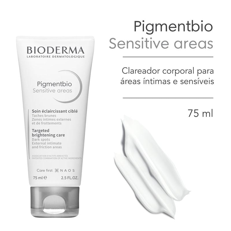 Creme Clareador Corporal Bioderma Pigmentbio Sensitive Areas 75ml Eficaz