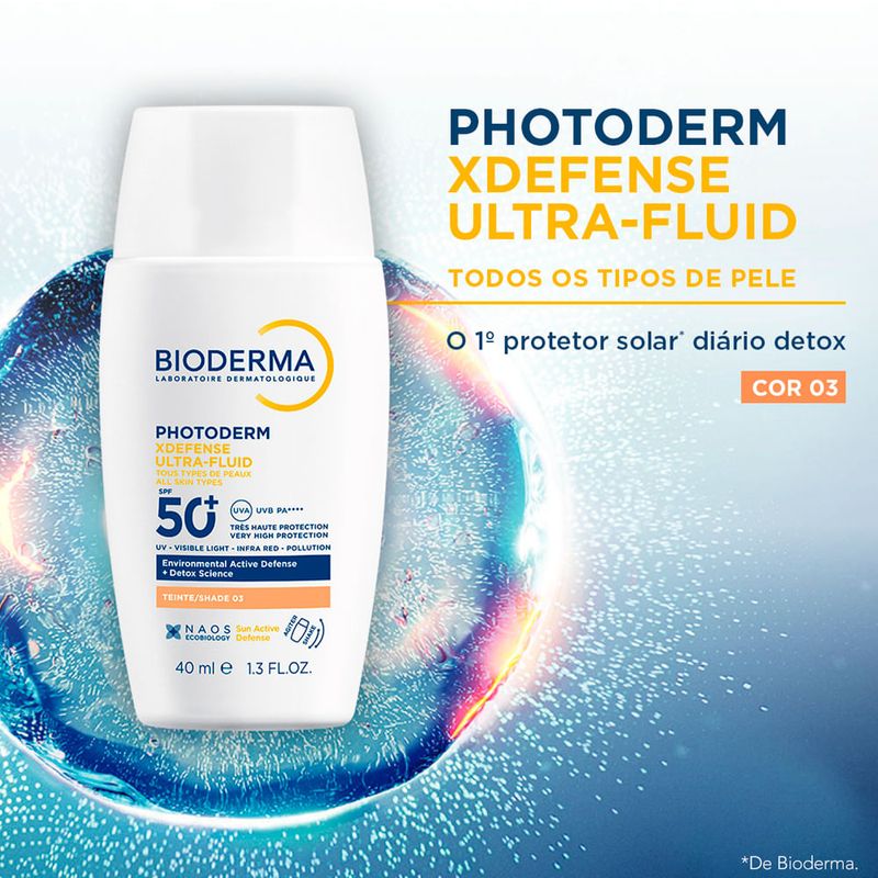 Protetor Solar Facial Bioderma Photoderm XDefense FPS 60 Cor 3.0 40ml