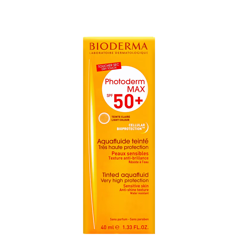 Protetor Solar Facial Bioderma Photoderm Max Aquafluide FPS 50+ Tom Claro 40ml