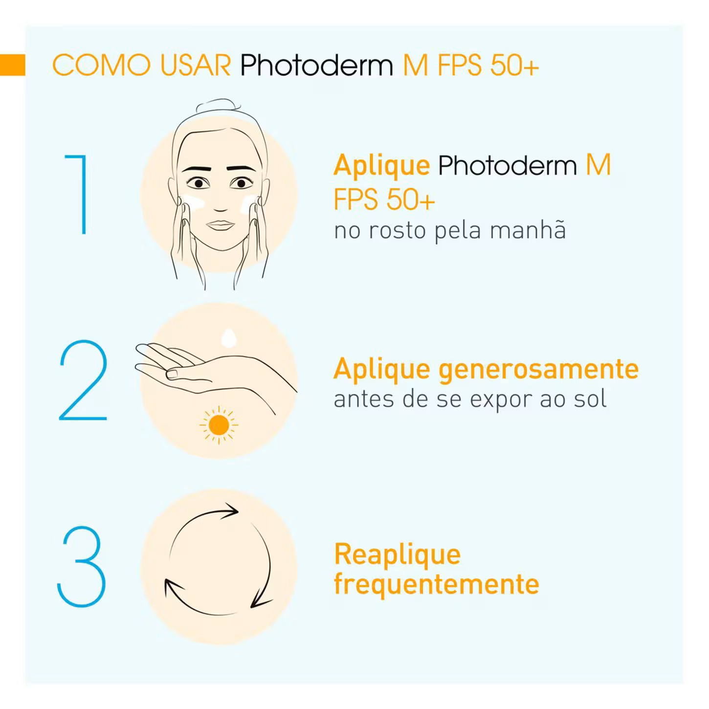 Protetor Solar Facial Bioderma Photoderm M FPS 50+ Dourado com Cor 40ml