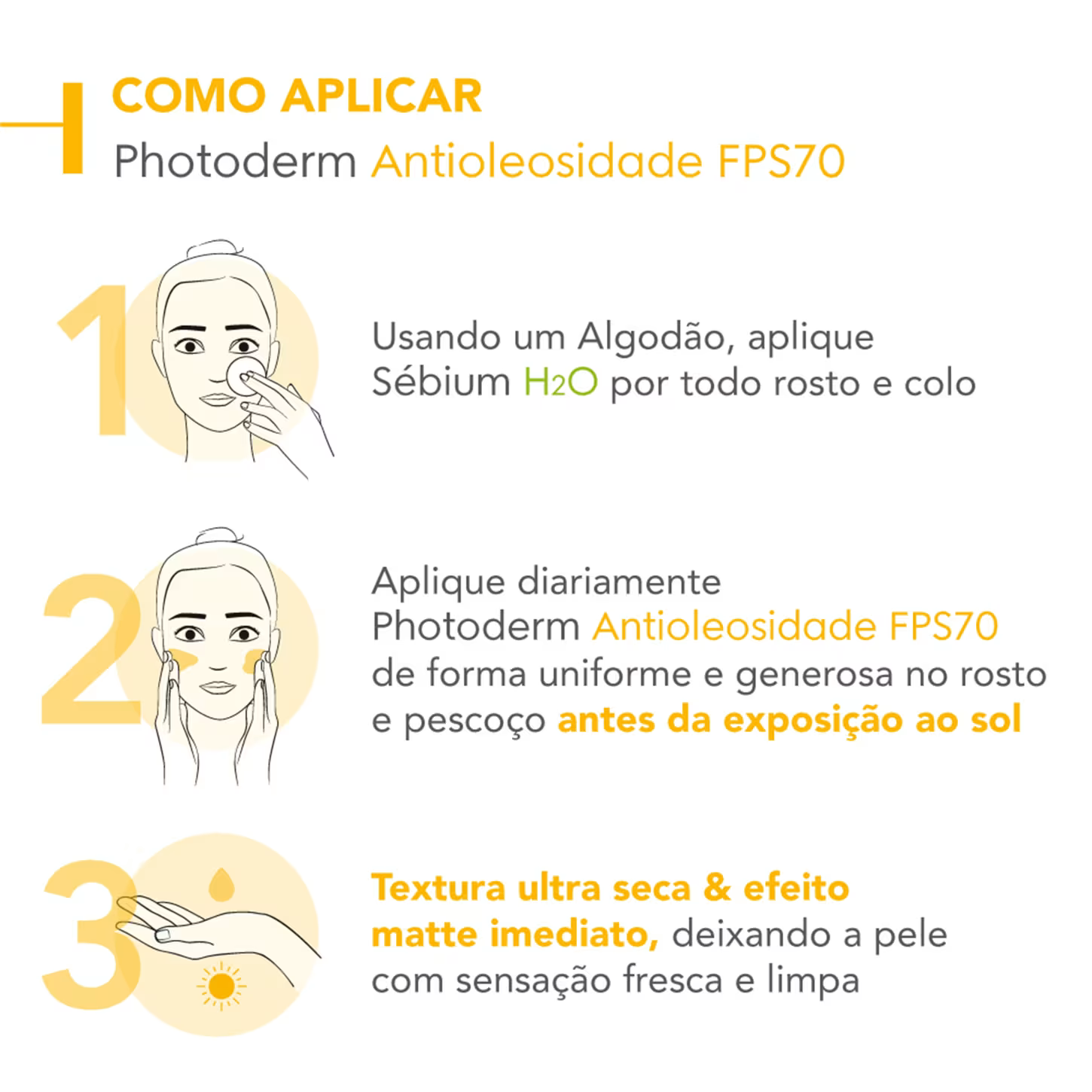 Protetor Solar Facial Bioderma Photoderm Antioleosidade FPS 70 Com Cor Muito Claro 40g