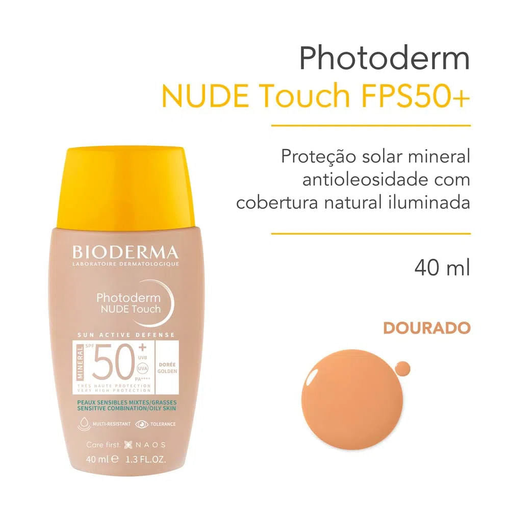 Kit Bioderma Photoderm Nude Touch Protetor Solar FPS50 Cor Doré