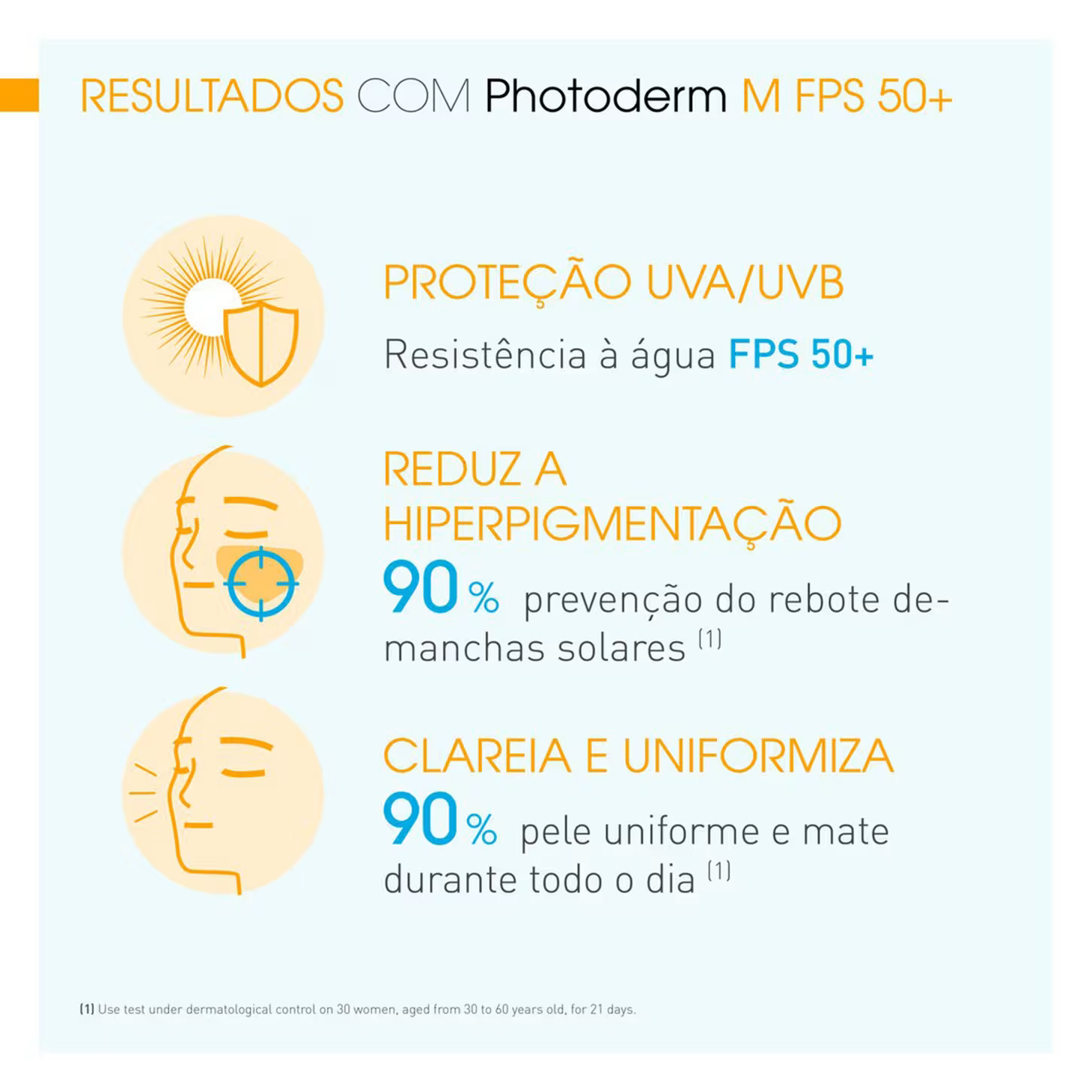 Protetor Solar Facial Bioderma Photoderm M FPS 50+ Dourado com Cor 40ml