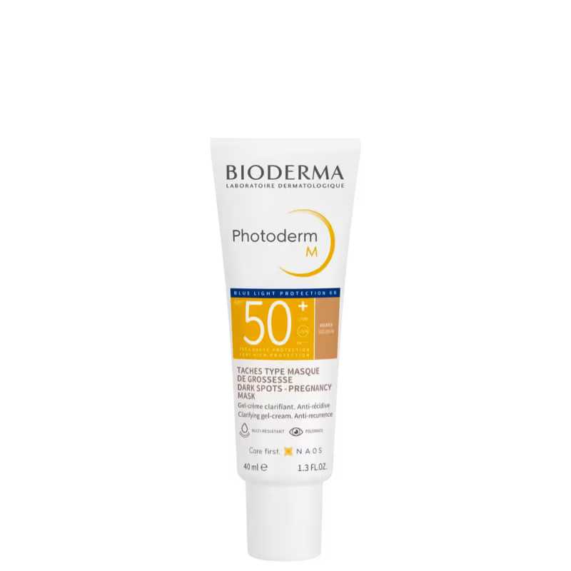 Protetor Solar Facial Bioderma Photoderm M FPS50+ com Cor, Toque Seco 40ml