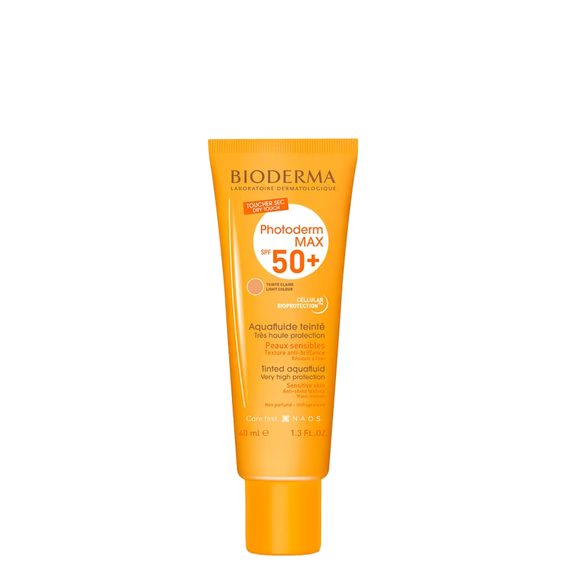Protetor Solar Facial Bioderma Photoderm Max Aquafluide FPS 50+ Tom Claro 40ml