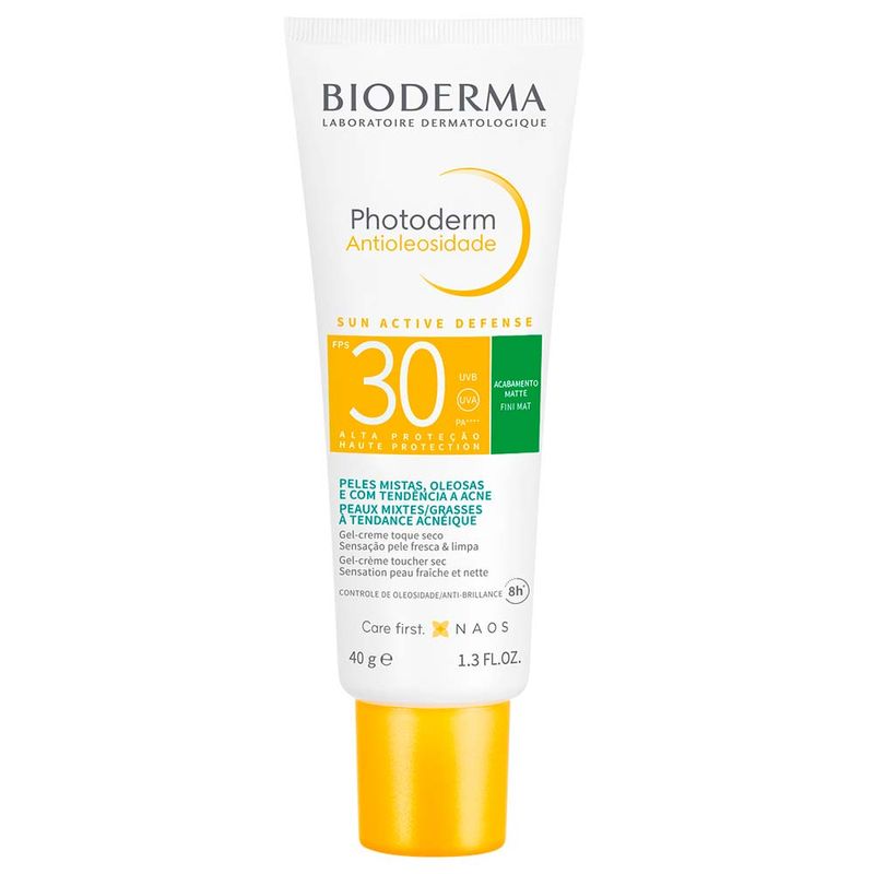 Protetor Solar Facial Bioderma Photoderm FPS30 Antioleosidade Toque Seco 40g