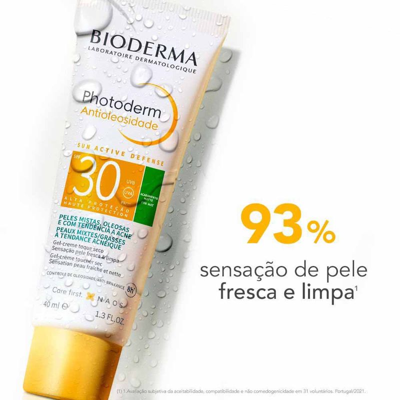Protetor Solar Facial Bioderma Photoderm FPS30 Antioleosidade Toque Seco 40g