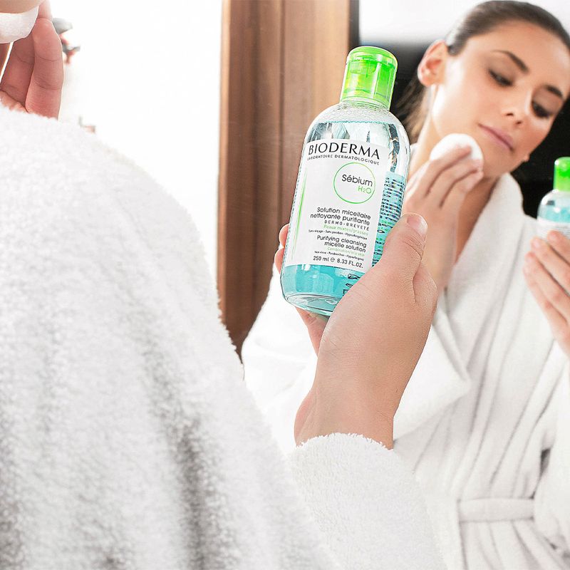 Água Micelar Bioderma Sébium H2O Purificante para Pele Oleosa 500ml