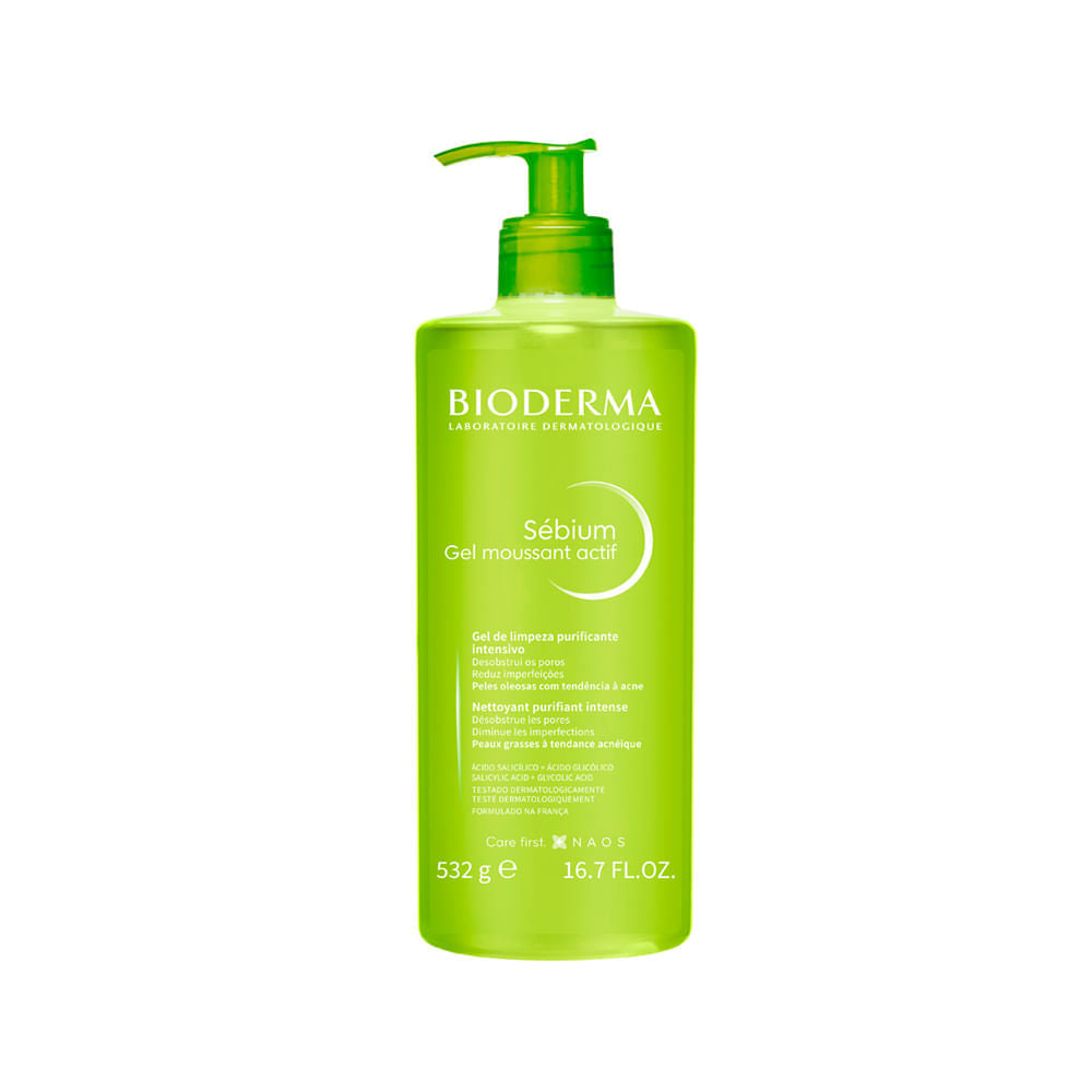 Gel de Limpeza Facial Bioderma Sébium Moussant Actif 200ml