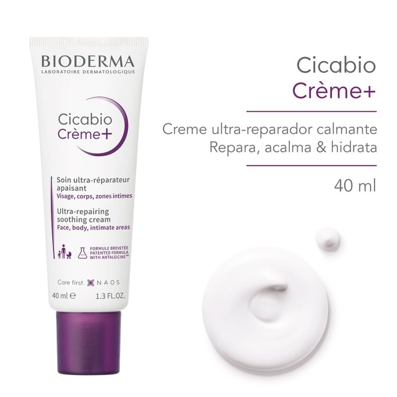Creme Multirreparador Calmante Bioderma Cicabio 40ml Para Pele Danificada