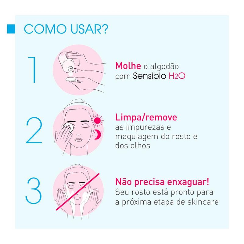 Bioderma Sensibio H2O Água Micelar para Pele Sensível 500ml