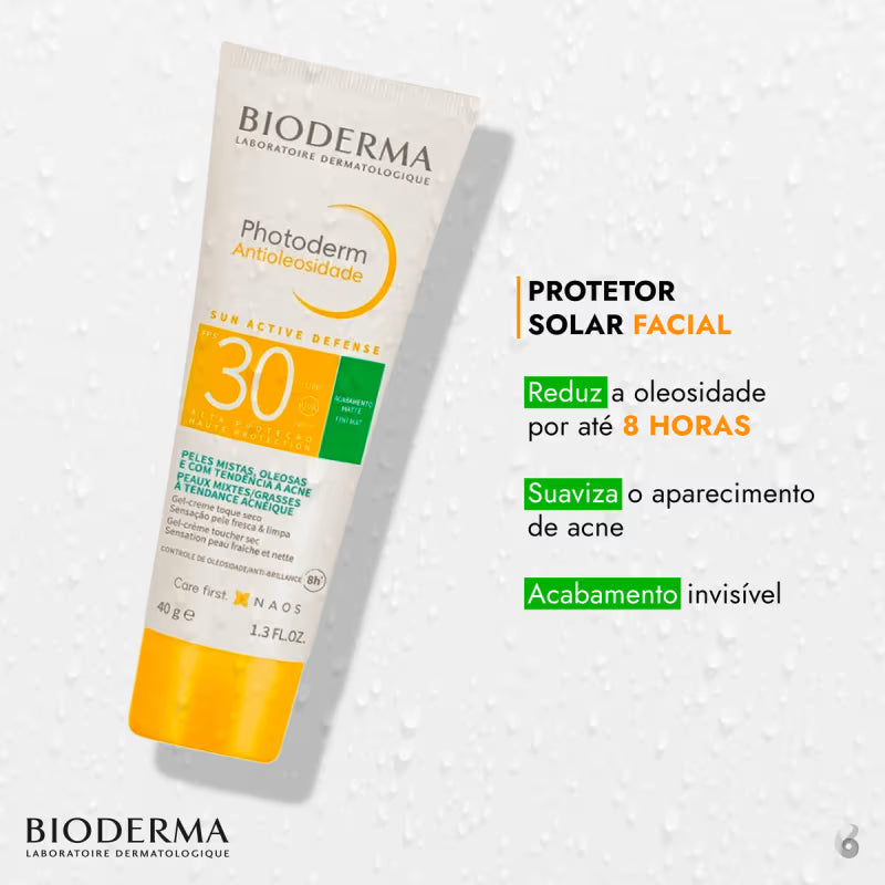 Protetor Solar Facial Bioderma Photoderm Antioleosidade FPS30 40g