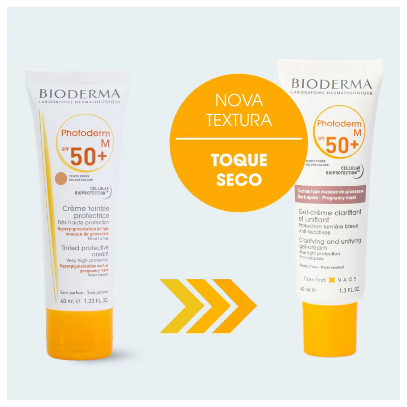 Protetor Solar Facial Bioderma Photoderm M FPS 50 40ml Tom Dourado