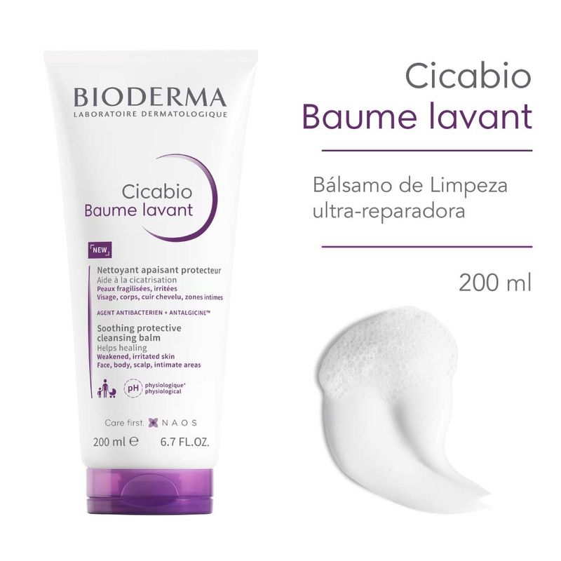 Bálsamo de Limpeza Bioderma Cicabio Baume Lavant Suave 200ml