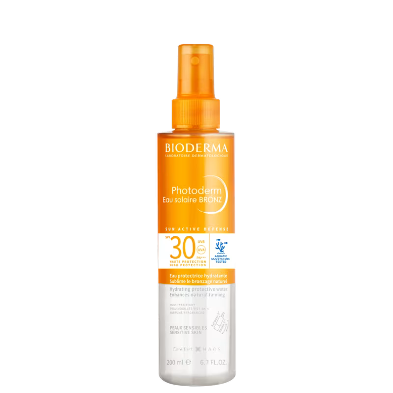 Bioderma Photoderm Eau Solaire BRONZ FPS 30 Água Bifásica Bronzeadora 200ml
