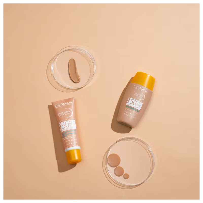 Protetor Solar Facial Bioderma Photoderm Cover Touch FPS 50+ Dourado 40g