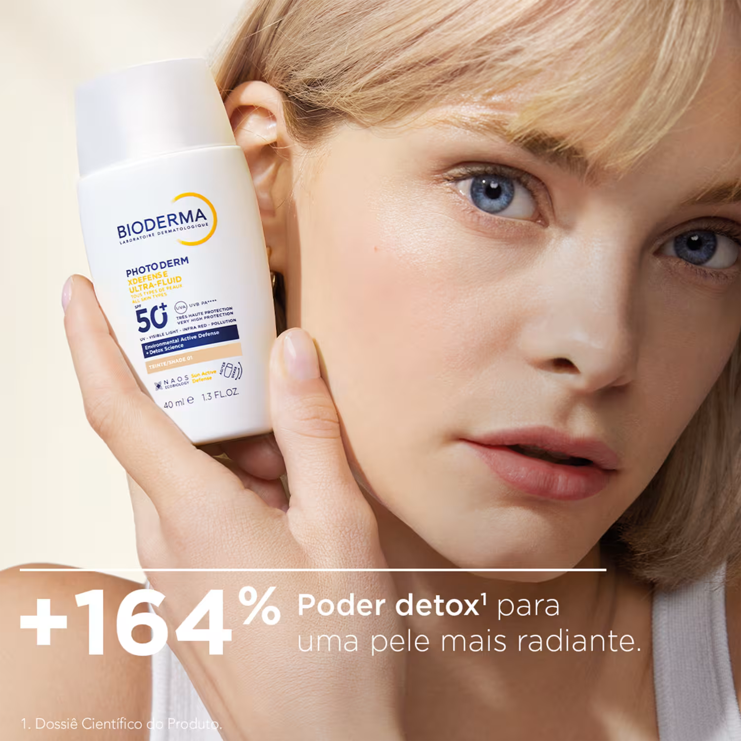 Protetor Solar Facial Bioderma Photoderm XDefense SPF 50+ Com Cor 1.0 40ml