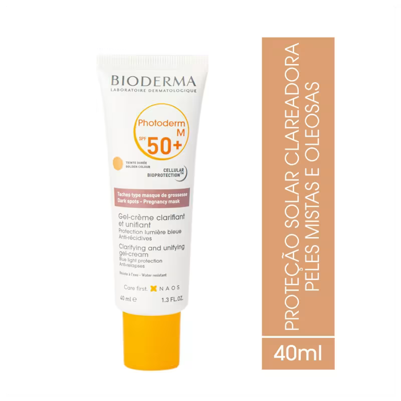 Protetor Solar Facial Bioderma Photoderm M FPS 50 40ml Tom Dourado