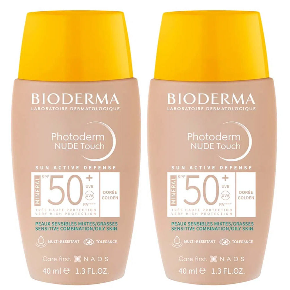 Kit Bioderma Photoderm Nude Touch Protetor Solar FPS50 Cor Doré