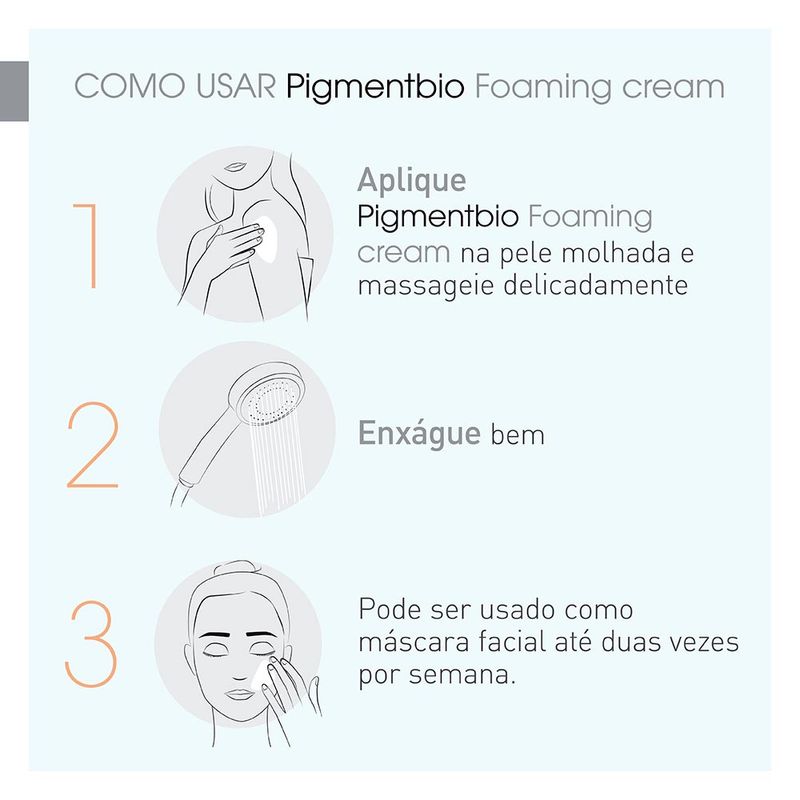 Creme de Limpeza Clareador Bioderma Pigmentbio Foaming Cream Rosto Corpo