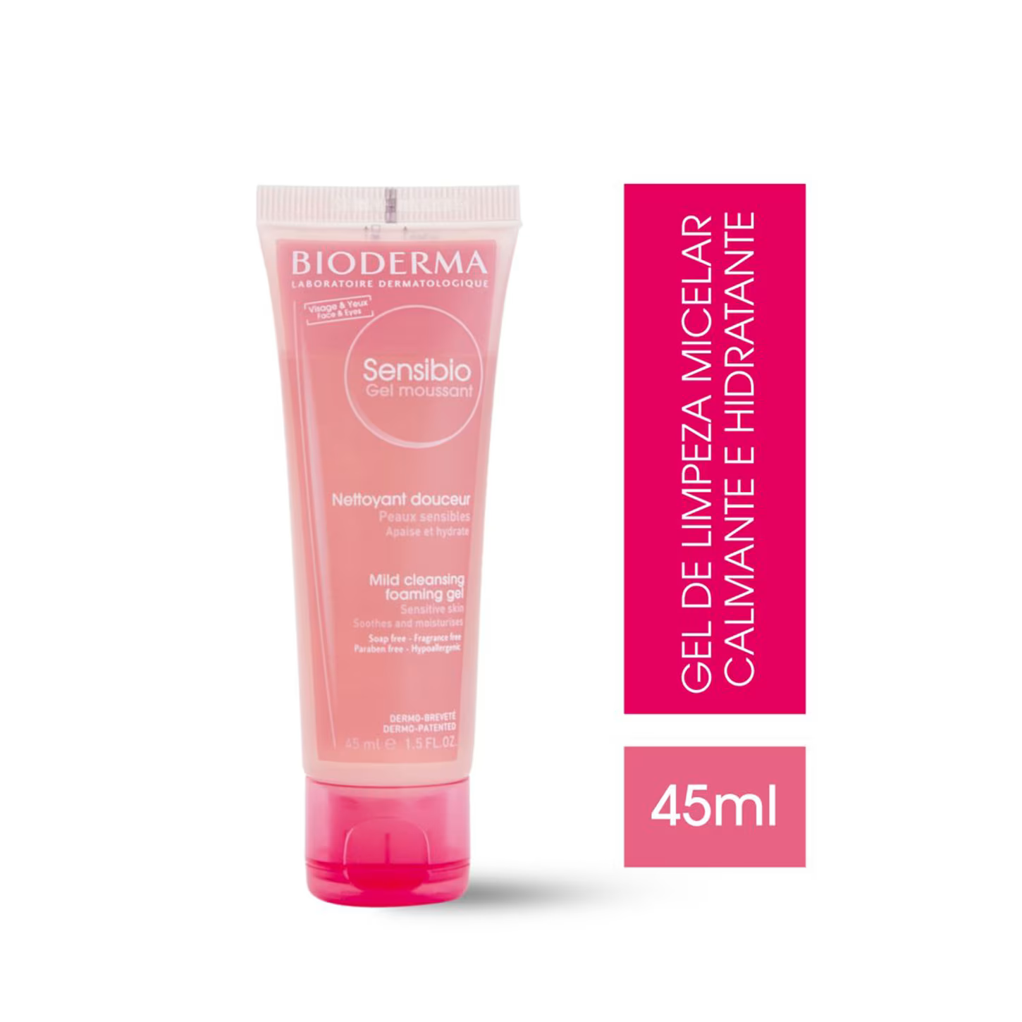Bioderma Sensibio Gel Moussant Limpeza Facial 45ml Acalma Pele Sensível